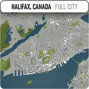 3D city halifax surrounding -
