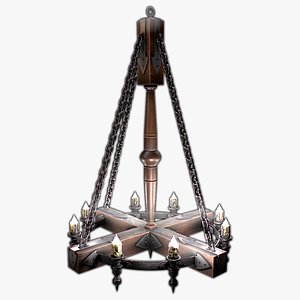 Forged chandelier 1 3D model