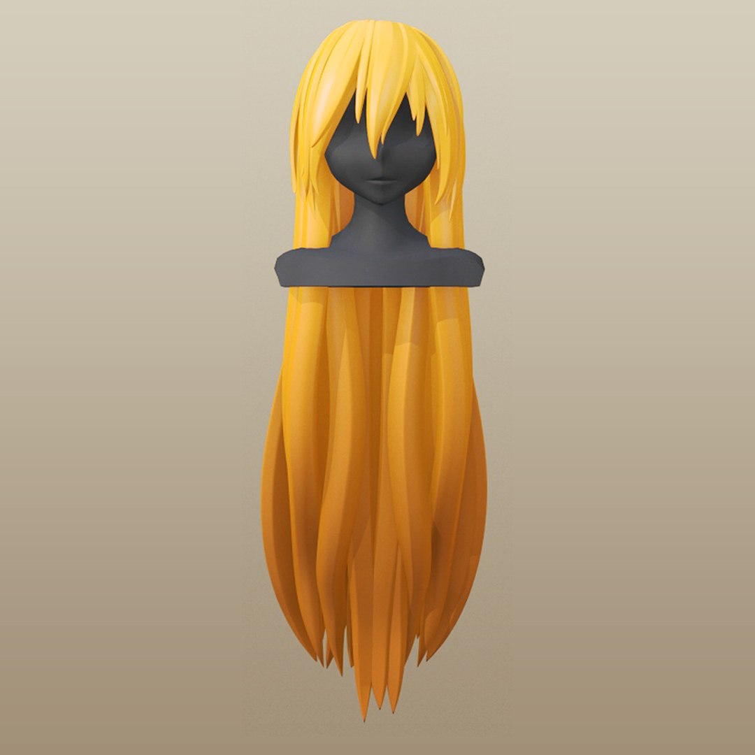 anime hair 3D Model in Cartoon 3DExport