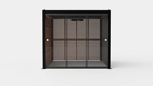 3D model Pergola 3x3 Black Mix