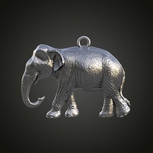 Elephant pendant 3D