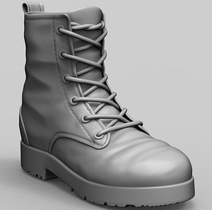 3D zbrush army boots model