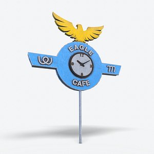 3D model motorway sign