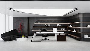 3D Modern Minimalist Executive Office 786 model