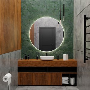 3D Modern Bathroom Interior 4 by Nikdox model