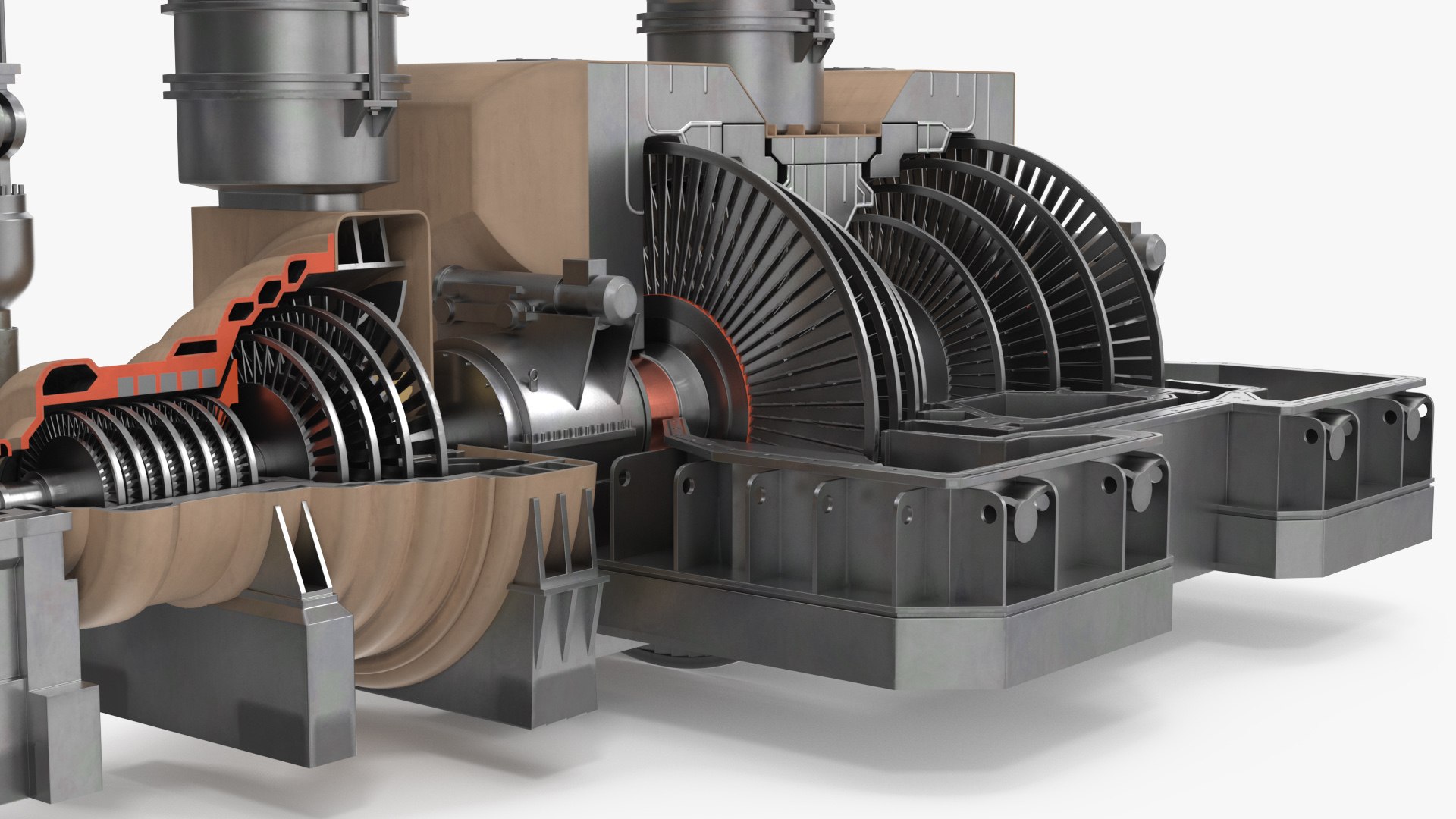 3D Steam Turbine Cutaway Model - TurboSquid 2295584