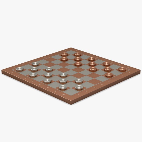 3d copper silver checkerboard
