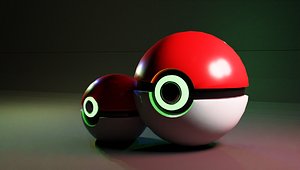 3D model of a pokemon ball 3D model