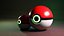 Modelo 3D de una bola de Pokémon.