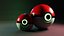Modelo 3D de una bola de Pokémon.