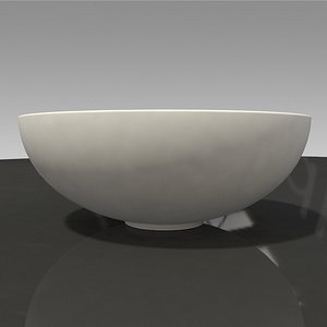 simple white bowl 3D model