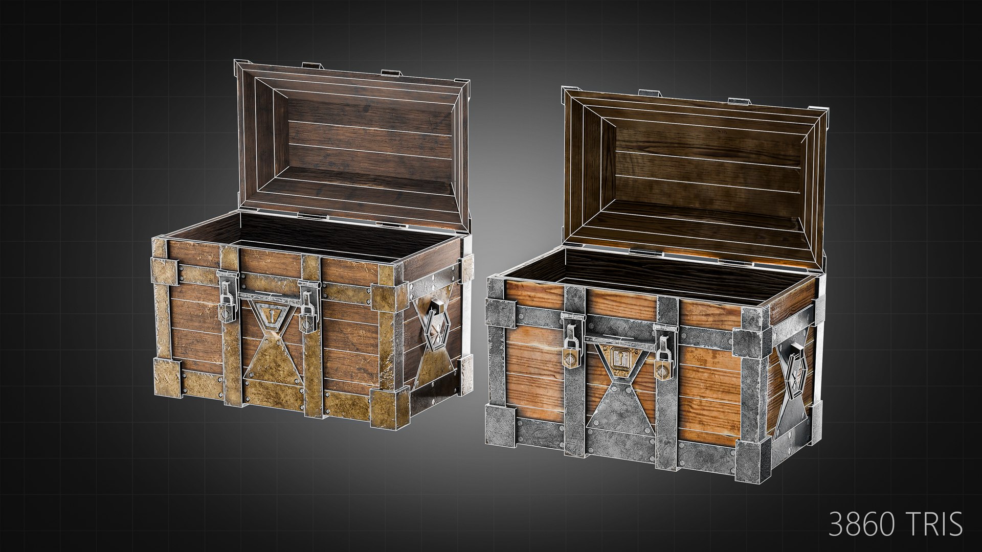 Wooden Chest Pack 3D model https://p.turbosquid.com/ts-thumb/0b/d6tW78/eu/pack2openwireframe/png/1774276450/1920x1080/fit_q87/b375ef367806e9a821680809224dbdfe5c9175b3/pack2openwireframe.jpg