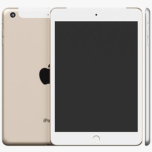 3D Apple iPad Mini 3 wifi and cellular tablet