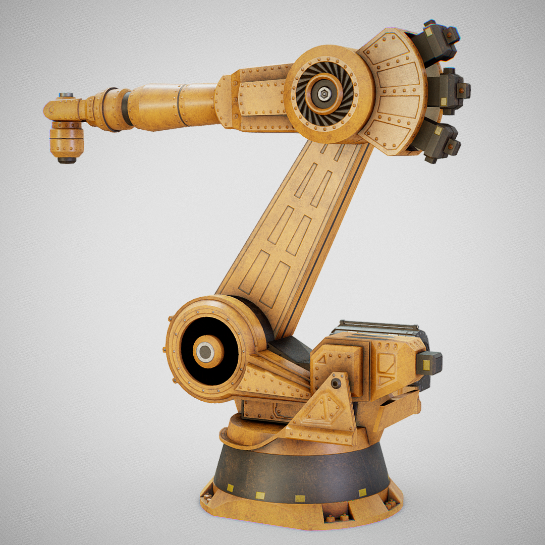 modelo 3d Brazo Robot Industrial 01 (Sucio) - TurboSquid 1419395