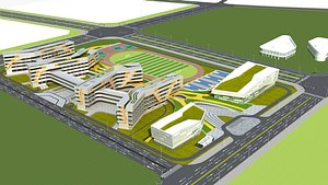 3D Primary And Secondary School Architecture model
