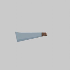 machete 3D low Poly texture PBR 3D
