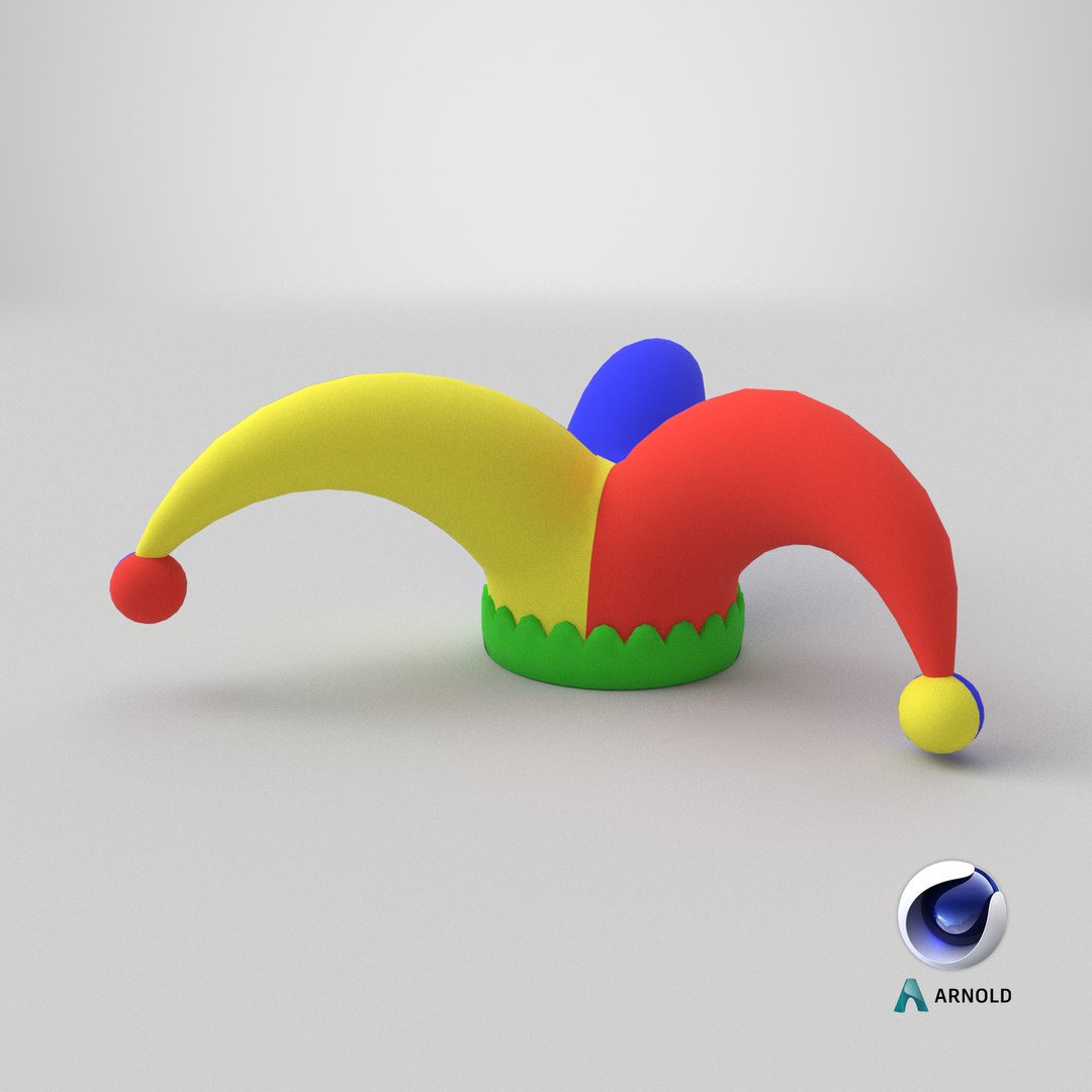 Cartoon clown hat 3D https://p.turbosquid.com/ts-thumb/0b/nOUxHK/DE/stemcell_cinema_4d_arnold_render/png/1718286668/1920x1080/fit_q87/3fea839028abdcb395e7b42d164d0efb9bc5b007/stemcell_cinema_4d_arnold_render.jpg