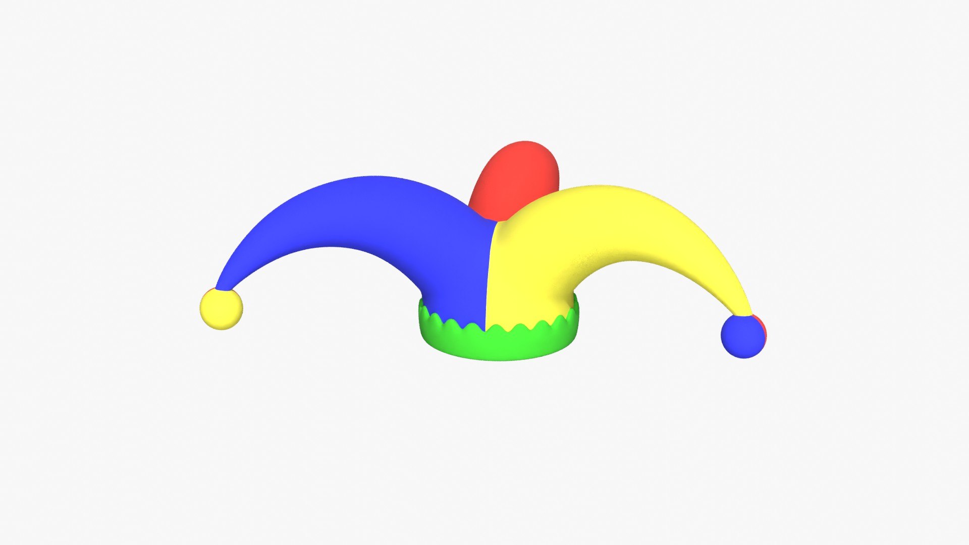 Cartoon clown hat 3D https://p.turbosquid.com/ts-thumb/0b/nOUxHK/gV/cartoonclownhat0004/jpg/1717926681/1920x1080/fit_q87/9a0178e870fa09bfae5bafb0df07979a2fab666d/cartoonclownhat0004.jpg