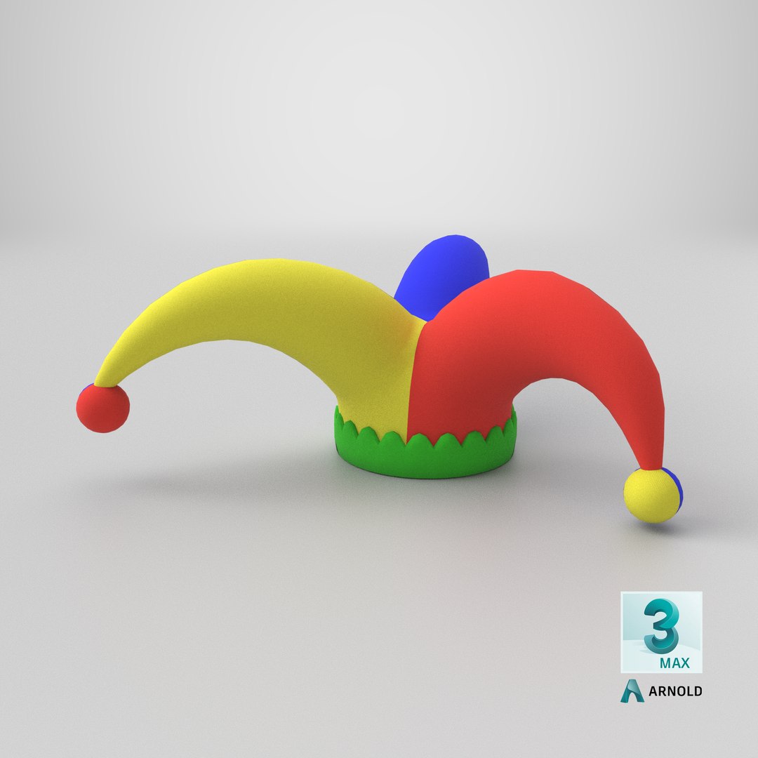 Cartoon clown hat 3D https://p.turbosquid.com/ts-thumb/0b/nOUxHK/w0/stemcell_max_arnold_render/png/1718286674/1920x1080/fit_q87/207c0050e56268ed20713680a1cc57fa4a073ce9/stemcell_max_arnold_render.jpg