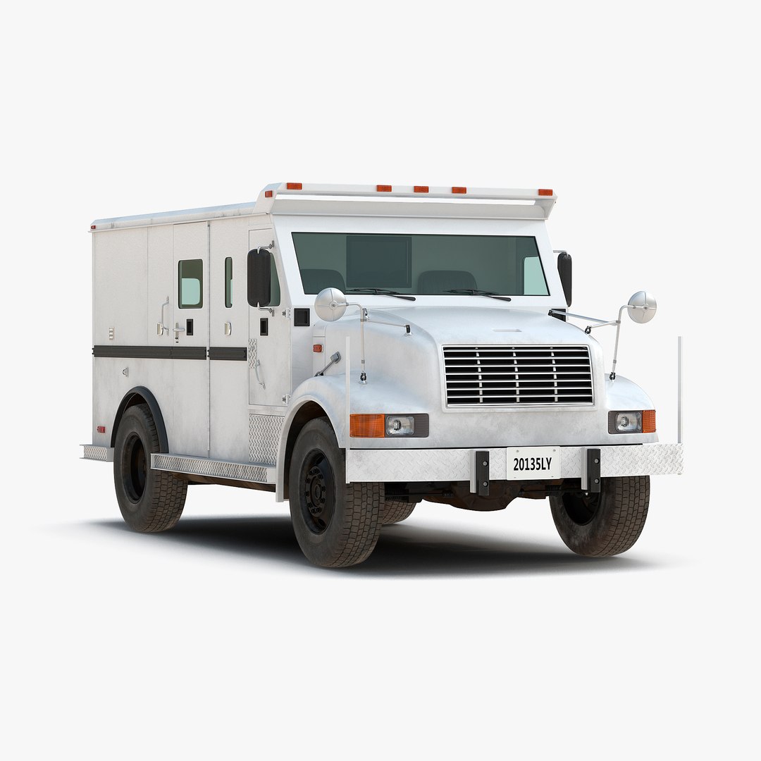 Bank Armored Car Simple Interior 3D model preview