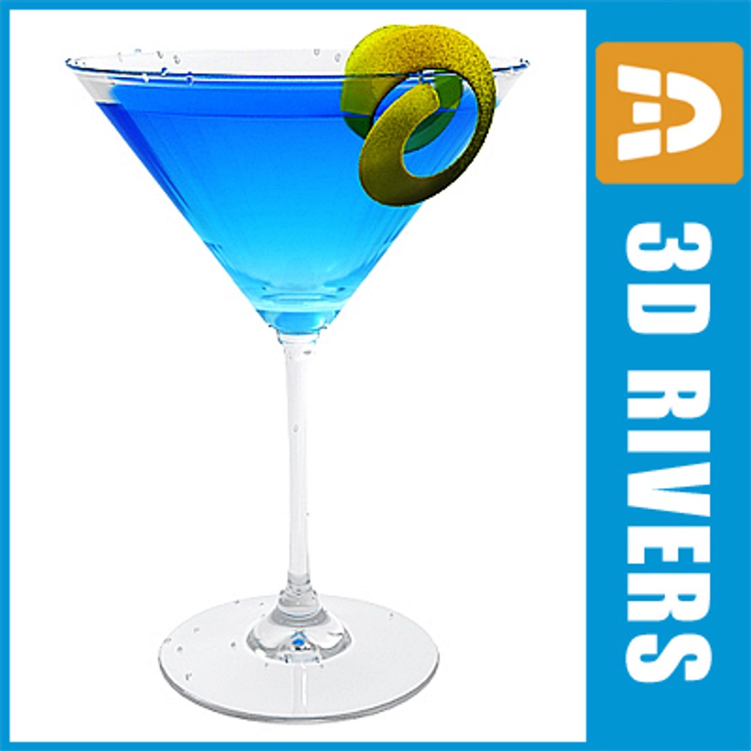 Blue Martini Cocktail 3ds