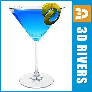 blue martini cocktail 3ds