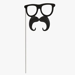 Mustache Sunglasses Stick Props