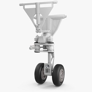 Aircraft Jet Front Landing Gear 3D Model