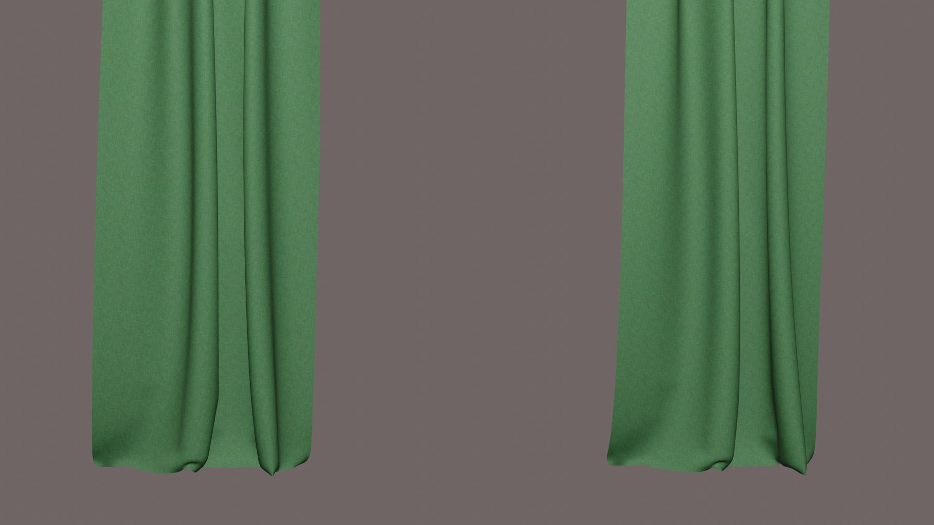 3D Curtains Green - TurboSquid 1727271