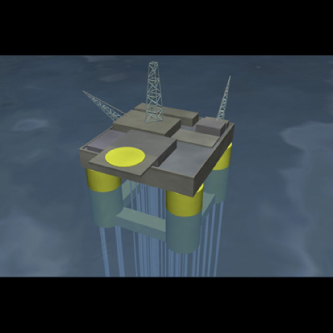 ursa oil drilling rig 3d model