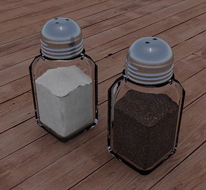 3d salt pepper shakers