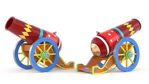 Circus Cannon 3D model