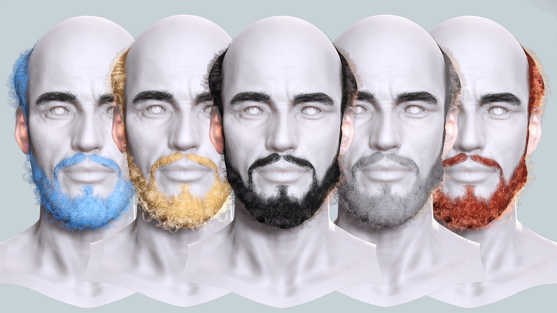 3D Bald Hairstyle Beard Combo - Premium 3D Asset - TurboSquid 2396022