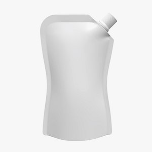 Blank Pouch Bag With Corner Spout Lid Mock Up 05