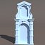Portail de porte bas poly modèle 3d