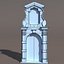 Portail de porte bas poly modèle 3d