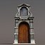 Portail de porte bas poly modèle 3d