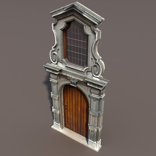 ornate door modelled 3ds