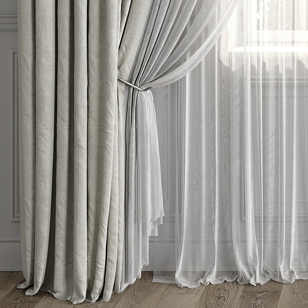 Curtain Set 498C 3D - TurboSquid 1924701