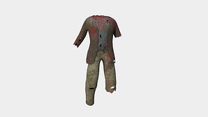 3D Zombie Clothing Color 04 - Undead Character Design