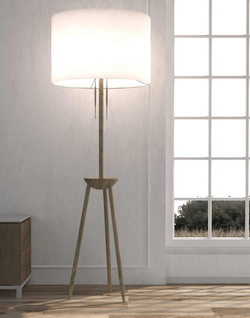 3D Bddw Tripod Lamp Model TurboSquid 1505949
