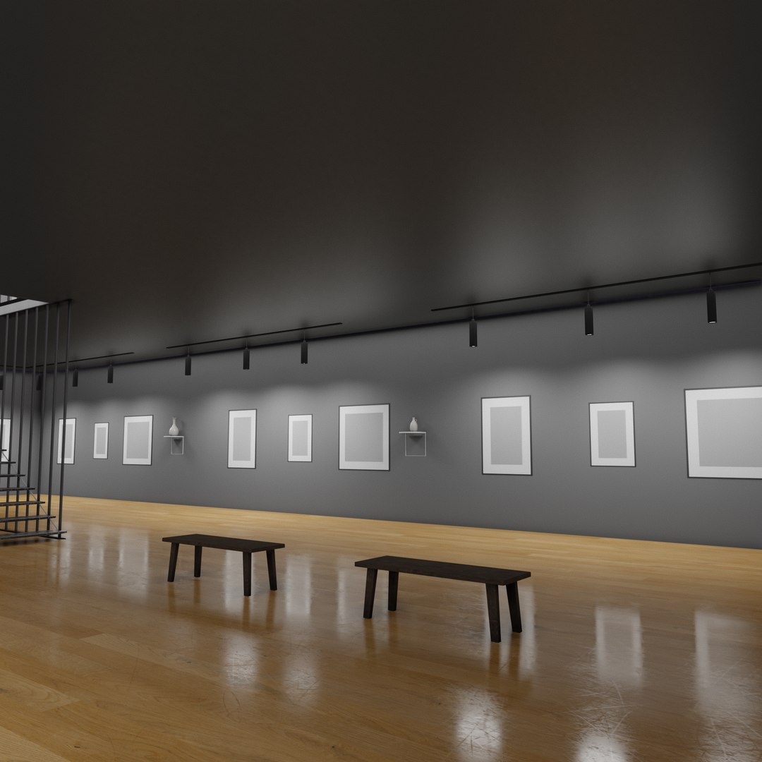 3D Modern Art Gallery interior - TurboSquid 2028042