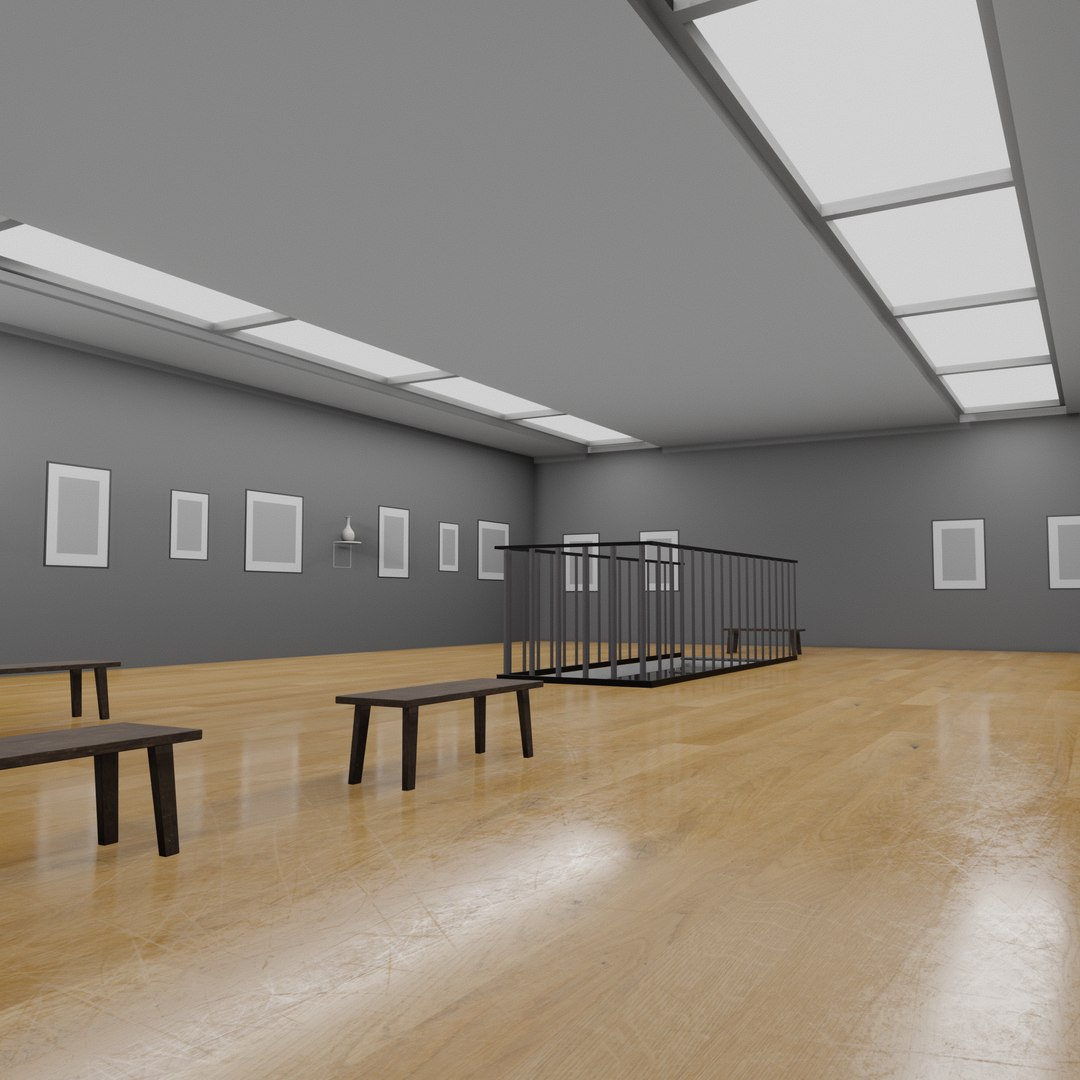 3D Modern Art Gallery interior - TurboSquid 2028042