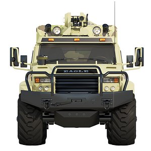 3D Army pickup suv