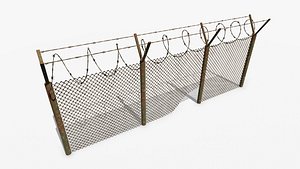 3D barbed wire fence pbr