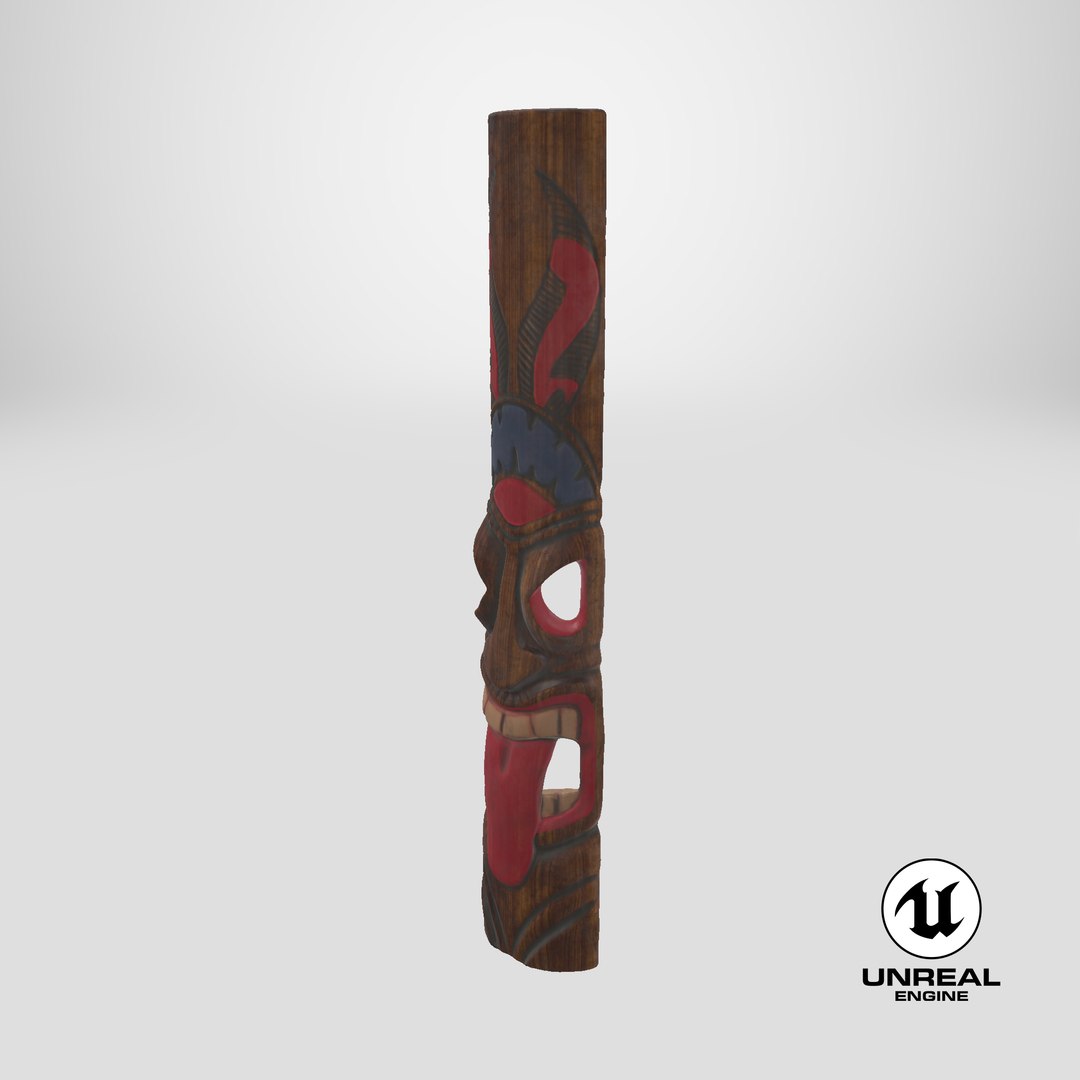 tiki totem v1 3D model https://p.turbosquid.com/ts-thumb/0c/PTrE6g/Q6/stemcell_unreal_render/png/1713295405/1920x1080/fit_q87/c3d7e2968234010a49292651b862874c71896f9f/stemcell_unreal_render.jpg