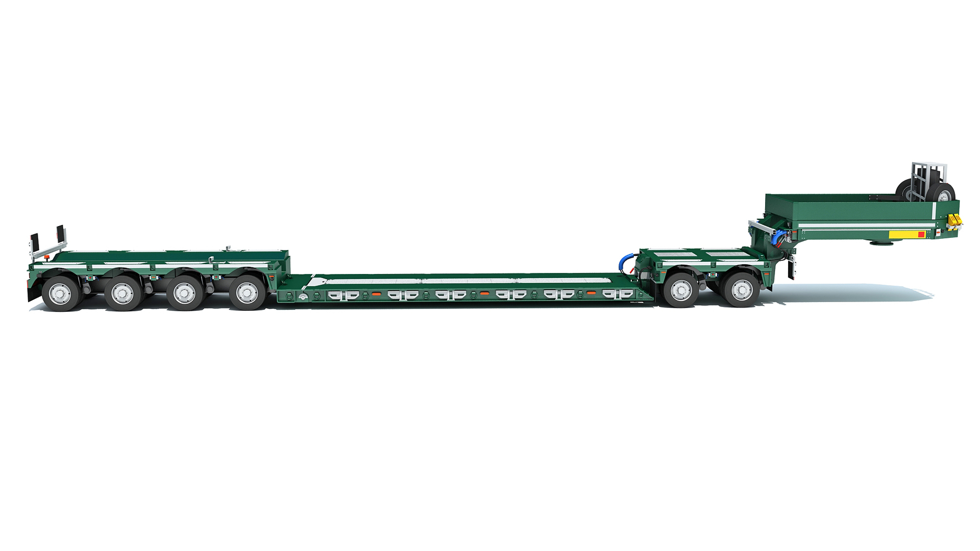 3D model Gooseneck Low Loader Trailer TurboSquid 1919865
