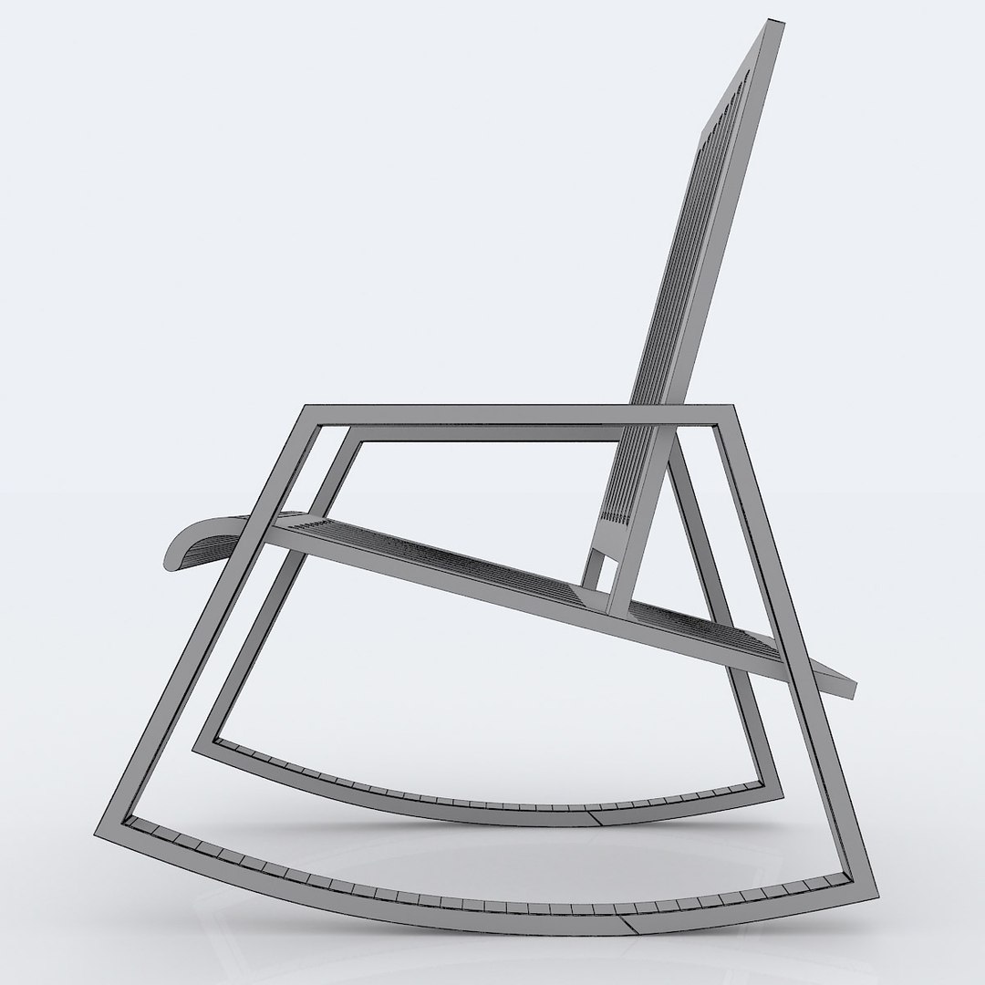 3d Model Wood Rocking Chair Design