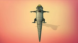Cartoon Animal Croc 3D Model