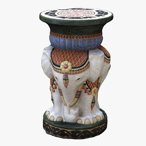3d vase elephant scan model
